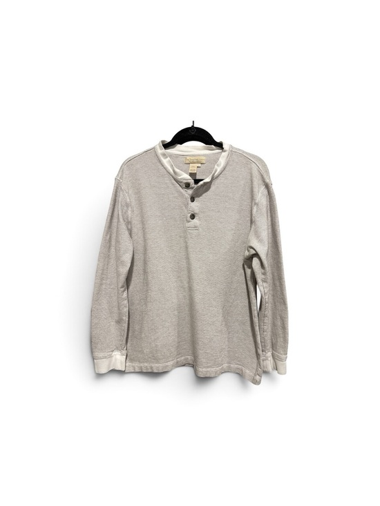 The Territory Ahead Other - The Territory Ahead Long Sleeve Henley in Light Gray
